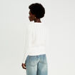 Pull torsad&eacute; ecru femme