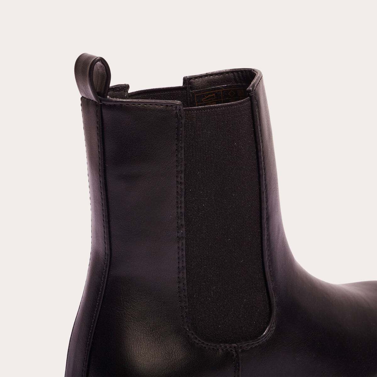 Bottines chelsea crant&eacute;es noir femme
