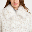 Veste oversize col tailleur beige femme