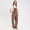 Salopette en velours taupe femme
