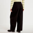 Pantalon bootcut taille basse noir femme