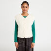 Gilet sans manches effet polaire ecru femme