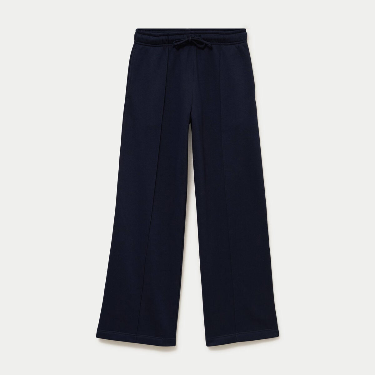 Pantalon large style jogging bleu marine femme