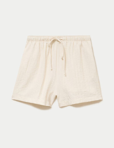 Short coupe flare ecru femme