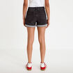 Short slim en jean denim noir femme