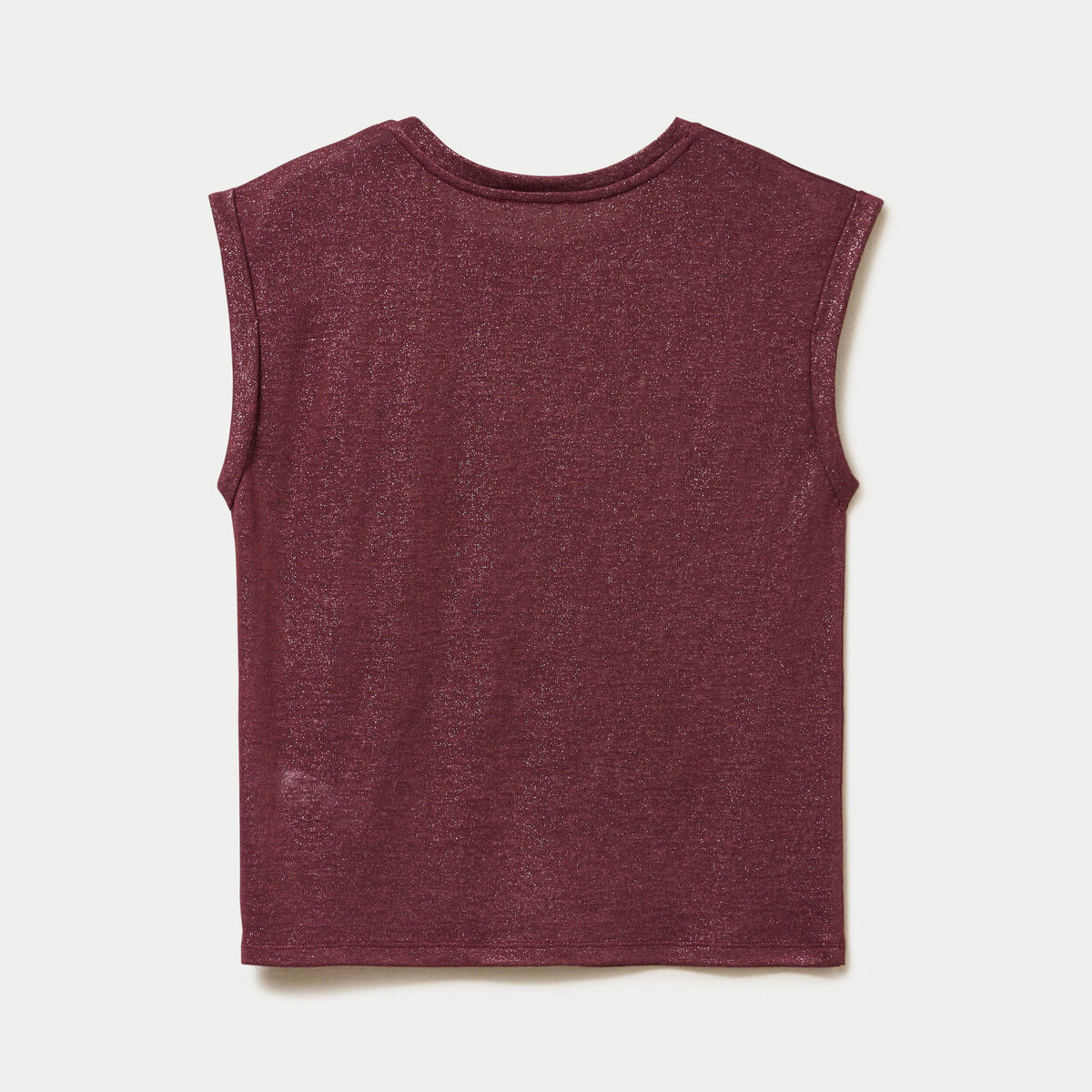 D&eacute;bardeur col rond bordeaux femme
