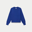Pull col rond bleu electrique femme
