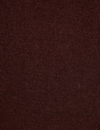Robe pull ajust&eacute;e manches longues marron fonc&eacute; femme