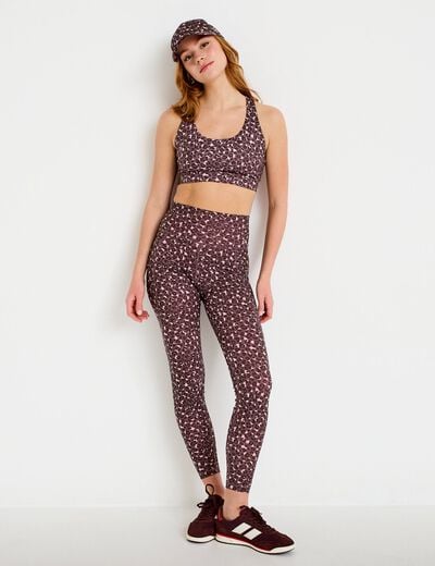 Legging taille haute activewear violet femme