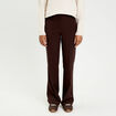 Pantalon flare marron fonc&eacute; femme