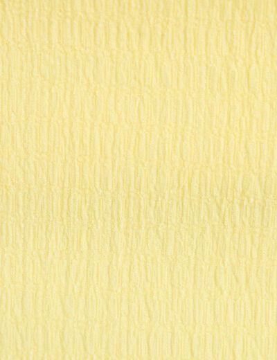Top col bardot jaune pastel femme
