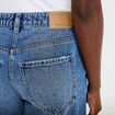 Jean barrel cropped taille standard bleu gris femme