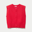 Gilet sans manches rouge femme