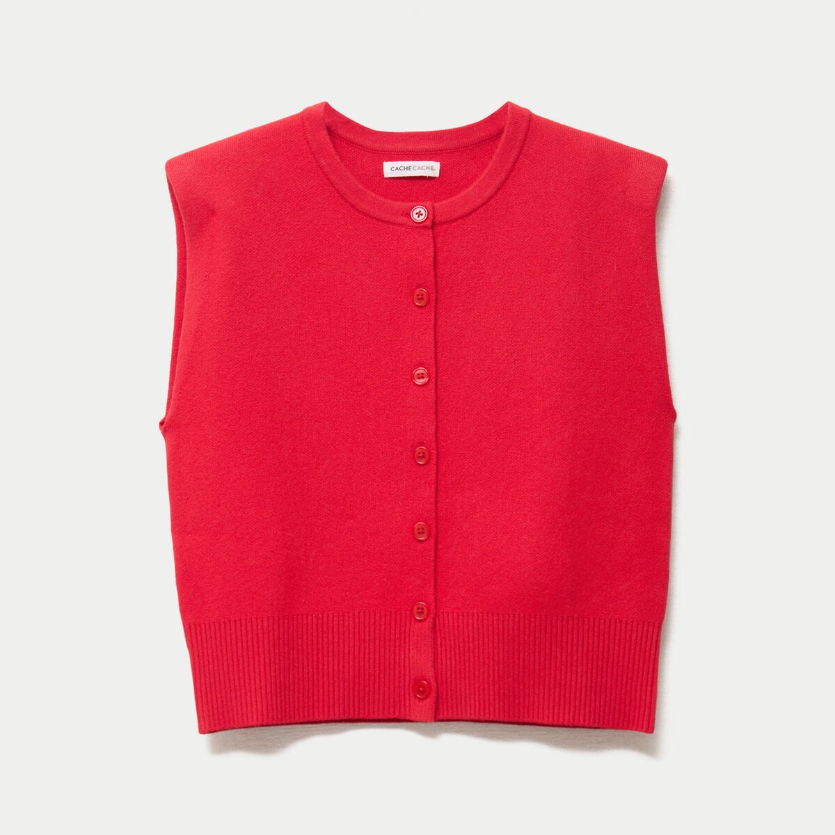 Gilet sans manches rouge femme