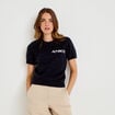 Pull ample manches courtes bleu marine femme