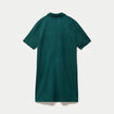 Robe droite 3/4 manches courtes daim vert fonc&eacute; femme