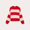 Pull manches longues rouge femme