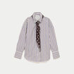 Chemise oversize manches longues blanc femme