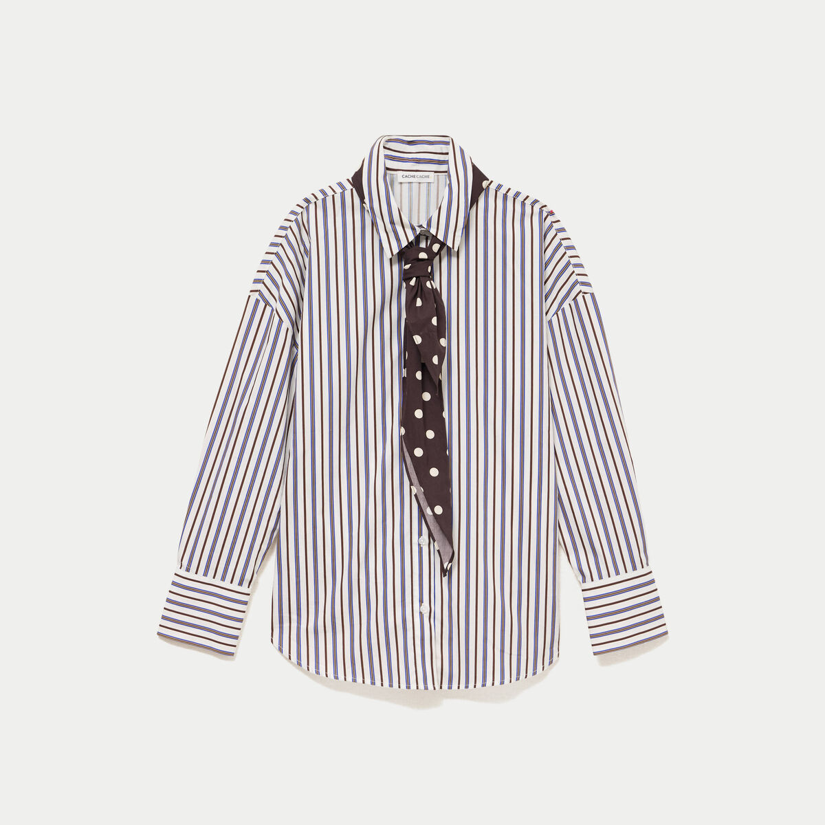 Chemise oversize manches longues blanc femme