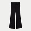 Pantalon bootcut taille basse noir femme