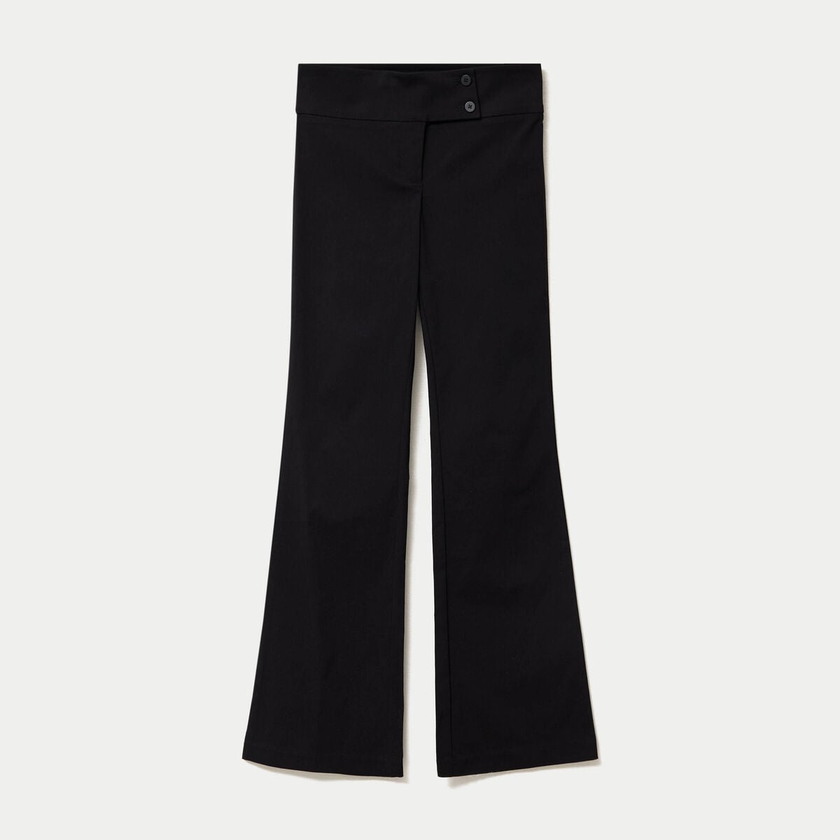 Pantalon bootcut taille basse noir femme