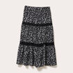 Jupe longue &eacute;vas&eacute;e noir femme