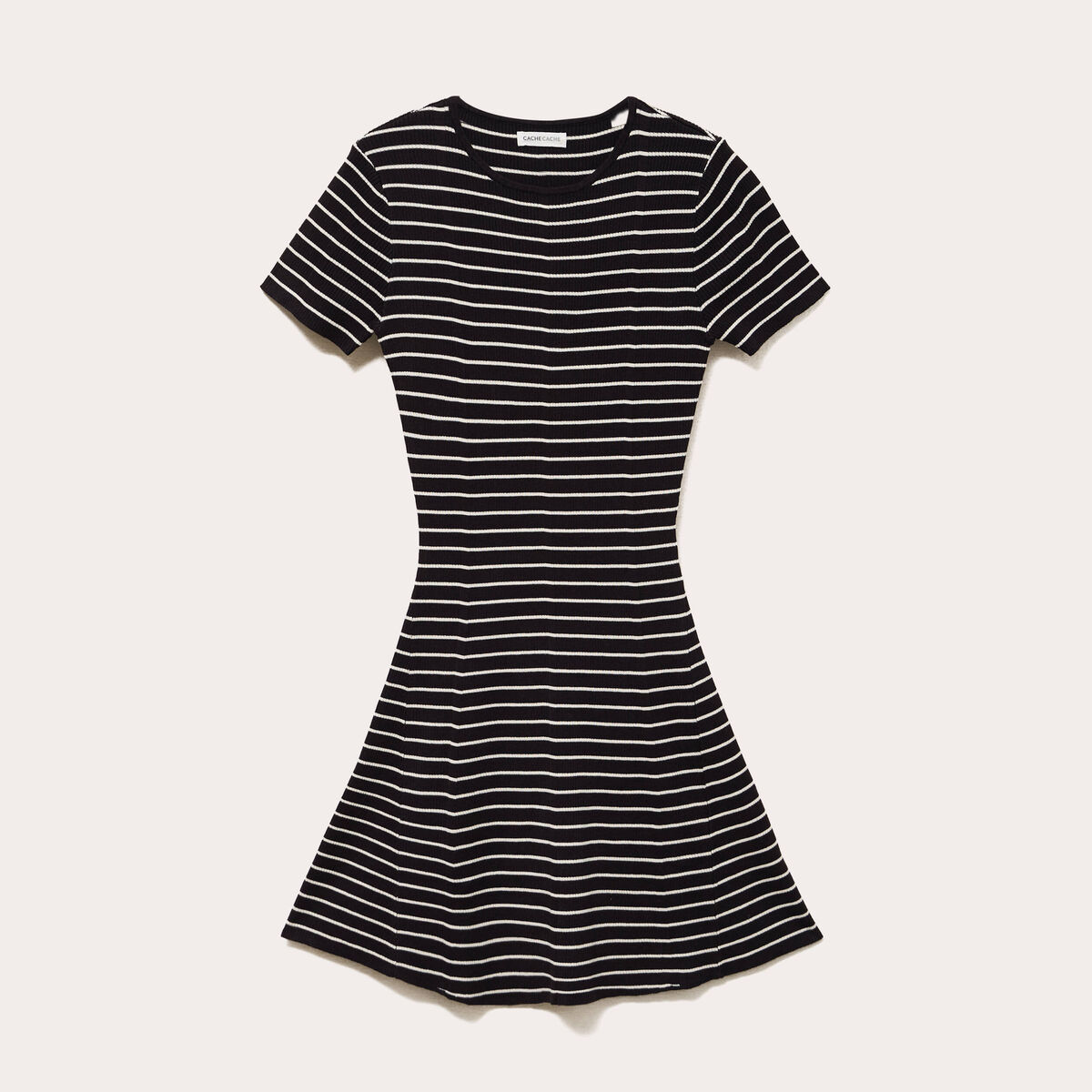 Robe droite manches courtes blanc femme