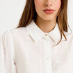 Chemise droite col classique manches 3/4 ecru femme
