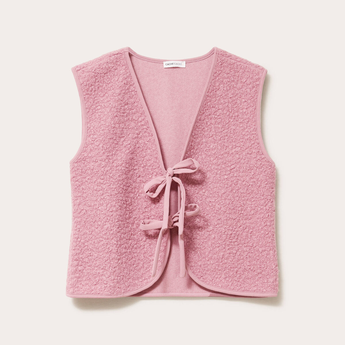 Gilet sans manches polaire vieux rose femme