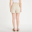 Short avec ceinture amovible beige femme
