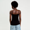 D&eacute;bardeur ajust&eacute; d&eacute;collet&eacute; dentelle noir femme