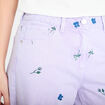 Jean wide leg brod&eacute; Bridgerton mauve femme