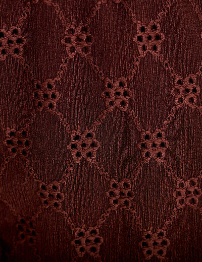 Short ajour&eacute; marron femme
