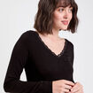 T-shirt manches longues noir femme