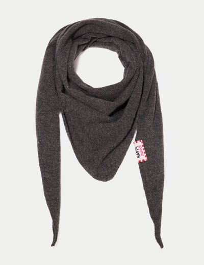 Foulard gris fonc&eacute; femme