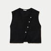Gilet sans manches noir femme