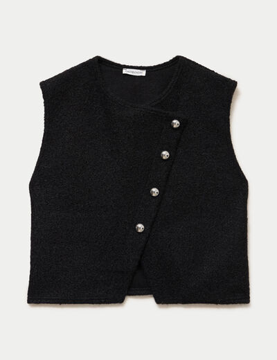 Gilet sans manches noir femme