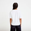 T-shirt col v manches courtes blanc femme