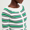 Gilet col bateau vert femme
