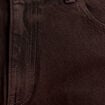 Jean barrel taille standard marron fonc&eacute; femme