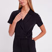 Combinaison pantalon &agrave; pinces noir femme