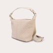 Sac tress&eacute; effet chin&eacute; beige femme