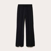 Pantalon large avec broderie noir femme
