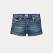 Short slim cigarette en jean stretch denim dirty femme