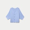 Gilet ample col v manches 3/4 bleu ciel femme