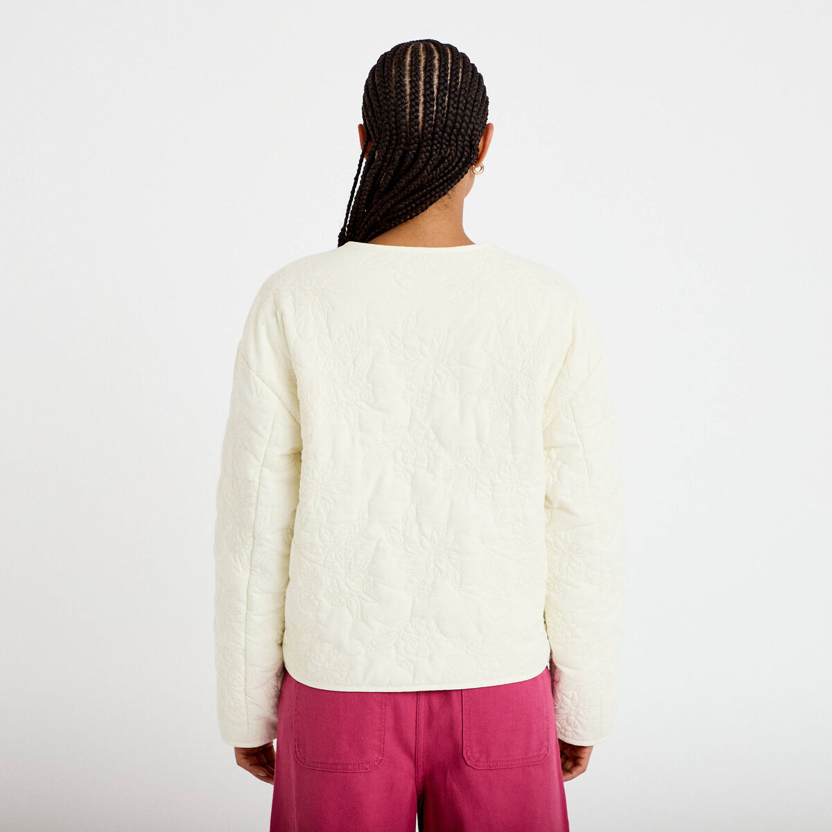 Veste manches longues ecru femme