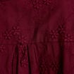 Blouse droite col rond manches longues bordeaux femme