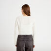 Gilet manches longues ecru femme