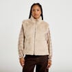 Veste r&eacute;versible sans manches beige femme