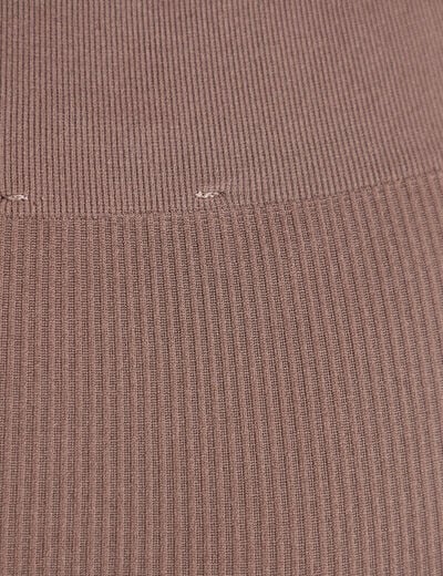 Leggings taille haute sans couture marron clair femme